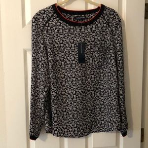 Jones New York delicate floral print blouse Large